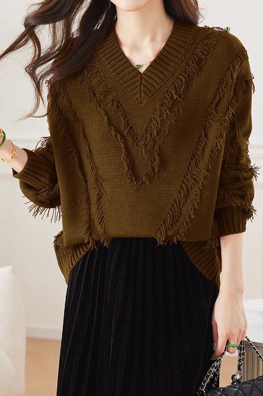 Whisker Detail Knit Top - liwisi