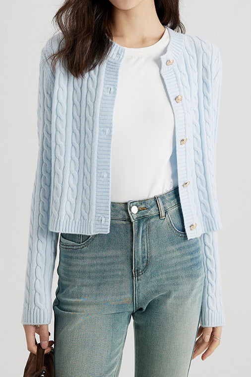 Cable Knit Cardigan - liwisi