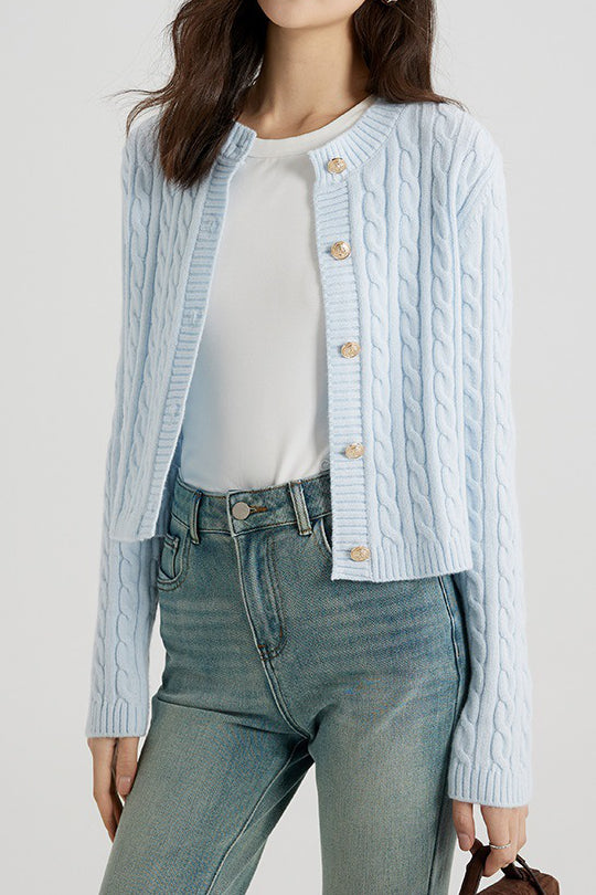 Cable Knit Cardigan - liwisi