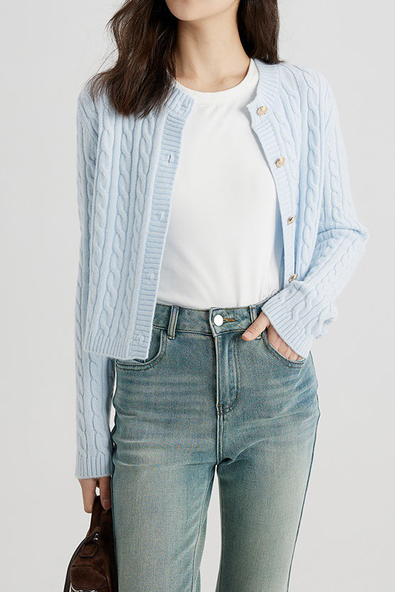 Cable Knit Cardigan - liwisi