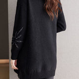 Fashion Beaded V-Neck Sweater - liwisi