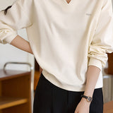 Minimalist Solid Color Sweatshirt - liwisi