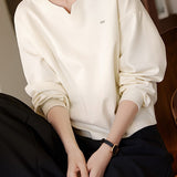 Minimalist Solid Color Sweatshirt - liwisi