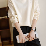 Minimalist Solid Color Sweatshirt - liwisi