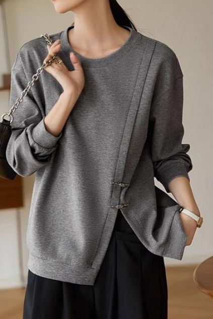 Slit Loose Fit Casual Hoodie - liwisi