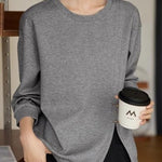 Slit Loose Fit Casual Hoodie - liwisi