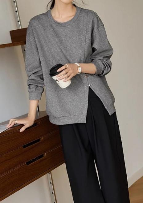 Slit Loose Fit Casual Hoodie - liwisi