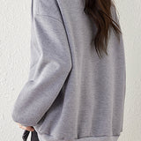 Boyfriend Style Loose V-Neck Cardigan Sweatshirt - liwisi