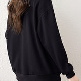 Boyfriend Style Loose V-Neck Cardigan Sweatshirt - liwisi
