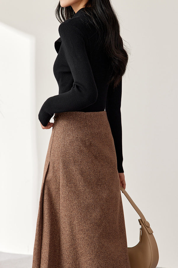 French Slim-Fit Bow Collar Sweater - liwisi