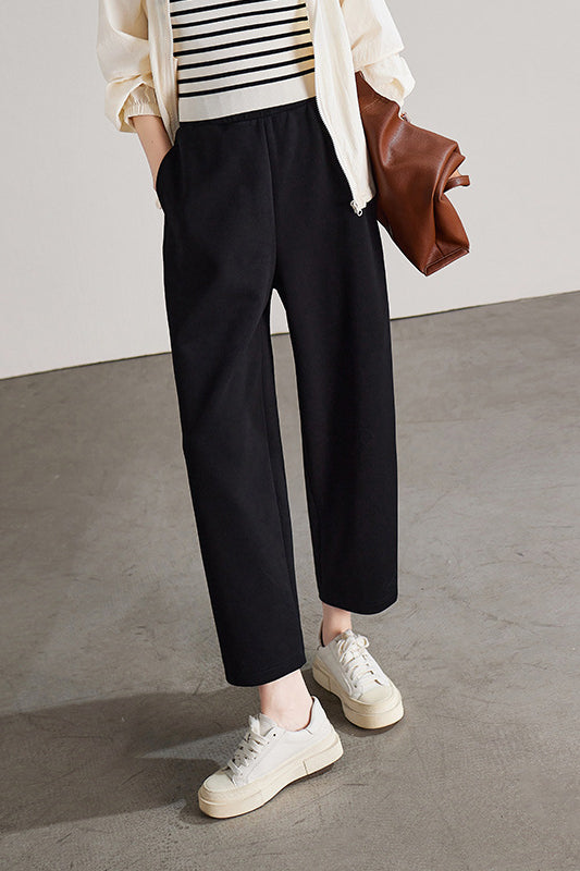 Casual Cropped Sports Scythe Pants - liwisi