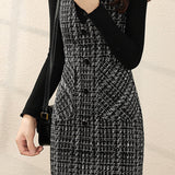 Elegant Suspender Dress - liwisi