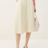 Long Flared Maxi Skirt Thickened Knit Skirt - liwisi