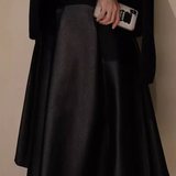 Waist-Cinching Flared A-Line Skirt - liwisi