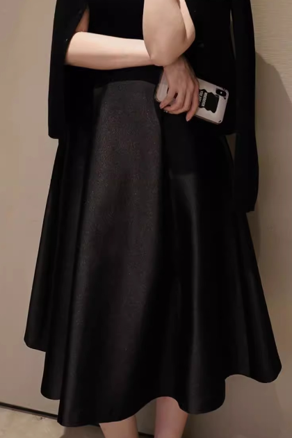 Waist-Cinching Flared A-Line Skirt - liwisi