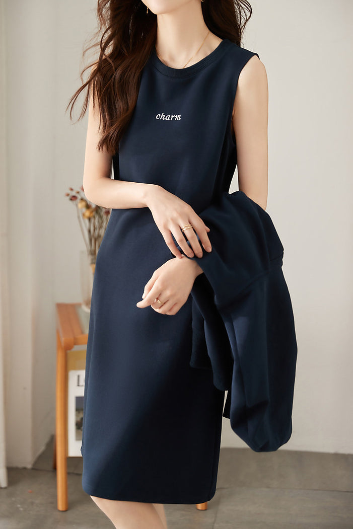 Casual Simple Asymmetrical Zip Two-Piece Set - liwisi