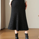 Elegant Fitted Sequin Mermaid Dress in Chic Style - liwisi
