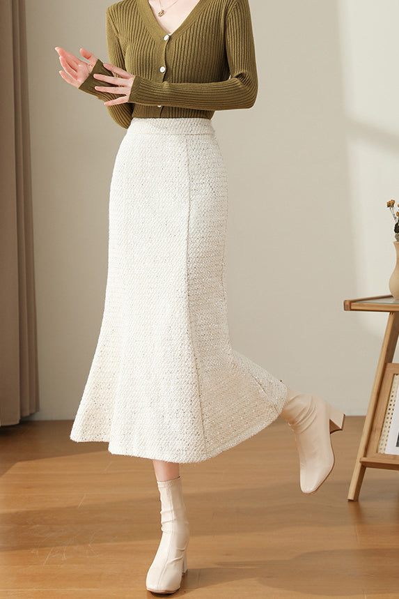Elegant Fitted Sequin Mermaid Dress in Chic Style - liwisi