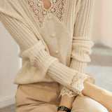 Elegant Lace Panel Knit Top - liwisi