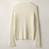 Elegant Lace Panel Knit Top - liwisi