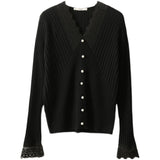 Elegant Lace Panel Knit Top - liwisi