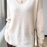 Lightweight Long Sleeve Hollow-Out Pullover Knit Top - liwisi