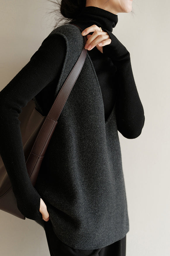 Versatile Simple Layered Knit Vest - liwisi