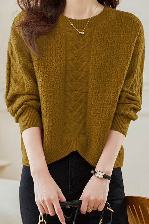 Round-neck Hollow Knitted Top - liwisi