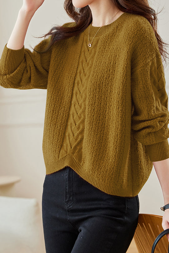 Round-neck Hollow Knitted Top - liwisi