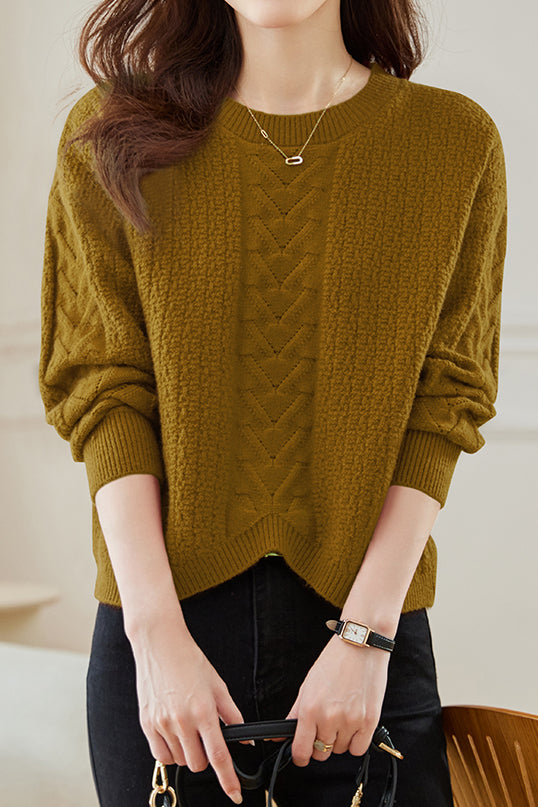 Round-neck Hollow Knitted Top - liwisi