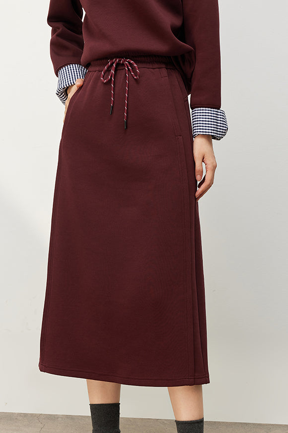 Simple sweatshirt and half skirt set - liwisi