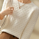 Jacquard plaid pullover knitted sweaters - liwisi