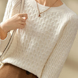 Jacquard plaid pullover knitted sweaters - liwisi
