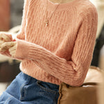 Jacquard plaid pullover knitted sweaters - liwisi