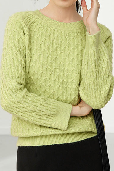 Jacquard plaid pullover knitted sweaters - liwisi