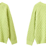 Jacquard plaid pullover knitted sweaters - liwisi