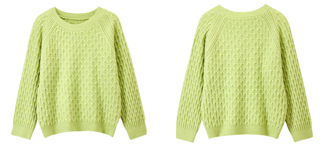 Jacquard plaid pullover knitted sweaters - liwisi