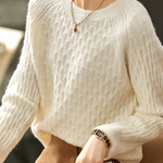 Jacquard plaid pullover knitted sweaters - liwisi