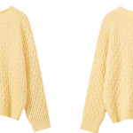 Jacquard plaid pullover knitted sweaters - liwisi