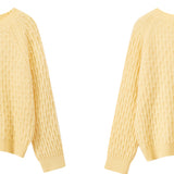 Jacquard plaid pullover knitted sweaters - liwisi