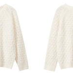Jacquard plaid pullover knitted sweaters - liwisi