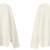 Jacquard plaid pullover knitted sweaters - liwisi