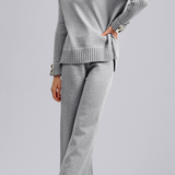 Loose half turtleneck sweater two-piece set - liwisi