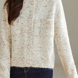 Elegant style short knitted cardigan - liwisi