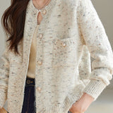 Elegant style short knitted cardigan - liwisi