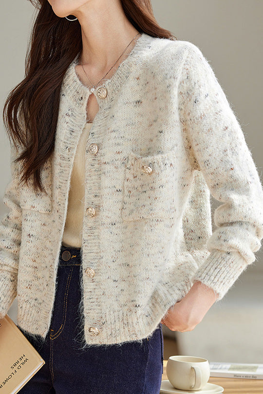 Elegant style short knitted cardigan - liwisi