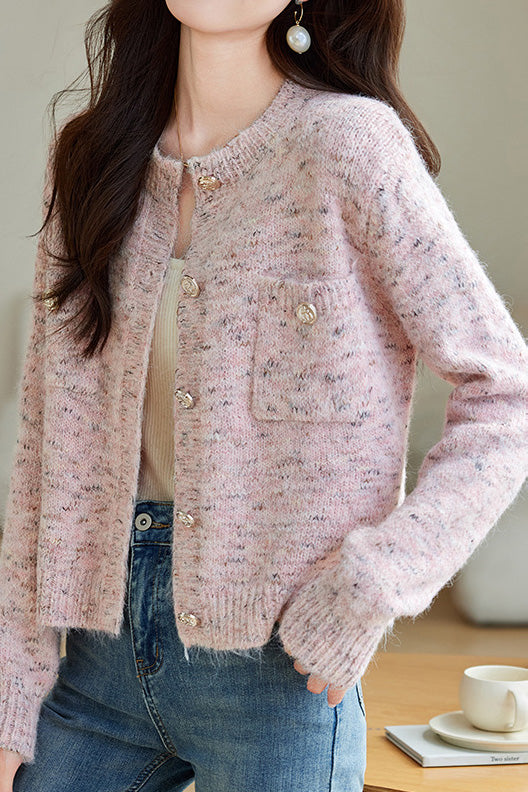 Elegant style short knitted cardigan - liwisi