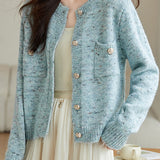 Elegant style short knitted cardigan - liwisi
