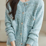 Elegant style short knitted cardigan - liwisi