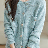 Elegant style short knitted cardigan - liwisi